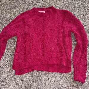 Chic Fuchsia Knit Sweater